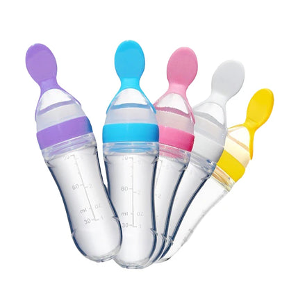 Dispensador / mamadera silicona con cuchara